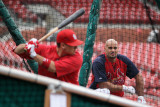 Milwaukee Brewers v Cardinals - G Five  St Louis  MO - Oct 14: Albert Pujols and Allen Craig