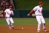 Texas Rangers v St Louis Cardinals  St Louis  MO - Oct 27: David Freese and Rafael Furcal