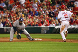 Brewers v St Louis Cardinals - G Three  St Louis  MO - Oct 12: Prince Fielder and Rafael Furcal