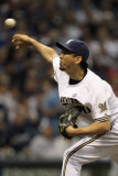 St Louis Cardinals v Milwaukee Brewers - Game Six  Milwaukee  WI - October 16: Takashi Saito