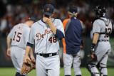 Detroit Tigers v Texas Rangers - Playoffs Game Six  Arlington  TX - October 15: Rick Porcello