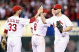 Brewers v St Louis Cardinals - G Three  St Louis  MO - Oct 12: Daniel Descalso and Matt Holliday