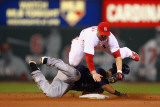 Milwaukee Brewers v Cardinals - G Five  St Louis  MO - Oct 14: Nick Punto and Carlos Gomez