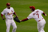 Texas Rangers v St Louis Cardinals  St Louis  MO - Oct 27: Matt Holliday and Rafael Furcal