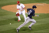 Milwaukee Brewers v Cardinals - G Five  St Louis  MO - Oct 14: Zack Greinke and Jaime Garcia