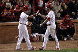 2011 G 6 - Texas Rangers v St Louis Cardinals  St Louis  MO - Oct 27: Jon Jay and Lance Berkman
