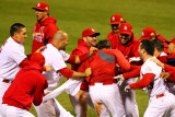Texas Rangers v St Louis Cardinals  St Louis  MO - Oct 27: Albert Pujols and David Freese