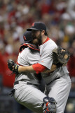 Cardinals v Milwaukee Brewers - G Six  Milwaukee  WI - Oct 16: Jason Motte and Yadier Molina