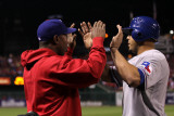 Texas Rangers v St Louis Cardinals  St Louis  MO - Oct 27: Nelson Cruz and Esteban German