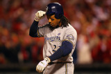 Milwaukee Brewers v St Louis Cardinals - Game Three  St Louis  MO - October 12: Rickie Weeks