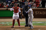 Texas Rangers v St Louis Cardinals  St Louis  MO - Oct 27: Yadier Molina and Mike Napoli