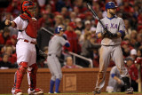Texas Rangers v St Louis Cardinals  St Louis  MO - Oct 27: Yadier Molina and Mike Napoli