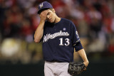 Milwaukee Brewers v St Louis Cardinals - Game Five  St Louis  MO - October 14: Zack Greinke