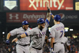 Rangers v Detroit Tigers - Detroit  MI - Oct 12: Mike Napoli  Nelson Cruz and David Murphy