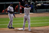 Texas Rangers v St Louis Cardinals  St Louis  MO - Oct 27: Elvis Andrus and Gary Pettis