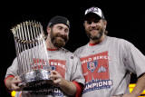 Game 7 - Rangers v Cardinals  St Louis  MO - October 28: Jason Motte and Lance Berkman