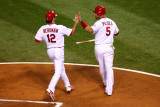 Game 7 - Rangers v Cardinals  St Louis  MO - October 28: Lance Berkman and Albert Pujols