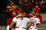 Game 7 - Rangers v Cardinals  St Louis  MO - October 28: Octavio Dotel and Albert Pujols