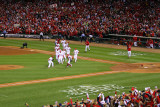 Game 7 - Rangers v Cardinals  St Louis  MO - October 28: Jason Motte and Yadier Molina