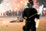 Couple Kisses During Vancouver Riot after the Canucks' NHL Championship Loss: June 15 2011
