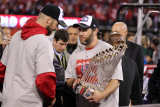 Game 7 - Rangers v Cardinals  St Louis  MO - October 28: Lance Berkman and Chris Carpenter