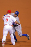 Game 7 - Rangers v Cardinals  St Louis  MO - October 28: Albert Pujols and Ian Kinsler