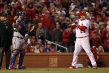 Game 7 - Rangers v Cardinals  St Louis  MO - October 28: David Freese and Mike Napoli