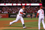 Game 7 - Rangers v Cardinals  St Louis  MO - October 28: Allen Craig and Jose Oquendo