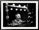 Charlie Chaplin at Dressing Room Mirror  Giving Himself a Wide Grin