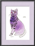 25 Cats Named Sam and One Blue Pussy by Andy Warhol  c1954 (Purple Sam)
