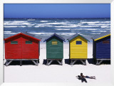 Victorian-Style Bathing Boxes on the Beach  Western Cape  South Africa