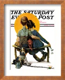 "Little Spooners" or "Sunset" Saturday Evening Post Cover  April 24 1926