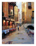 Street Cafe After Rain Venice