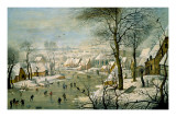 A Winter Landscape with Skaters and a Bird Trap