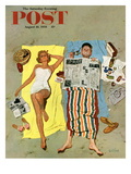 "Sunscreen" Saturday Evening Post Cover  August 16  1958