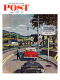 "Friendly City" Saturday Evening Post Cover  June 9  1956