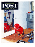 "Home Football" Saturday Evening Post Cover  November 17  1951