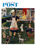 "Hot Dogs" Saturday Evening Post Cover  September 13  1958