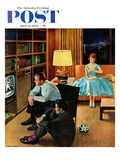 "Date with the Television" Saturday Evening Post Cover  April 21  1956
