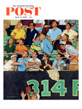 "No Time for a Hotdog" Saturday Evening Post Cover  April 11  1959
