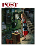 "Blown Fuse" Saturday Evening Post Cover  January 28  1956