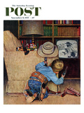 "Good Guys Wear White Hats" Saturday Evening Post Cover  November 9  1957