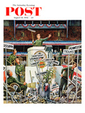 "Post-Convention Cleanup" Saturday Evening Post Cover  August 18  1956