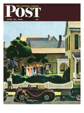 "Backyard Wedding" Saturday Evening Post Cover  June 24  1950