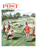 "No Playing Through" Saturday Evening Post Cover  August 31  1957