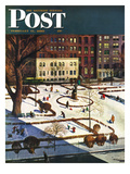 "Gramercy Park" Saturday Evening Post Cover  February 11  1950