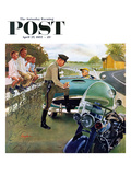 "Ticket for Roadster" Saturday Evening Post Cover  April 27  1957