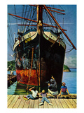 "Big Ship at Dock"  November 5  1955