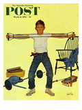 "Working Out" Saturday Evening Post Cover  March 14  1959