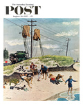 "Break Time" Saturday Evening Post Cover  August 10  1957